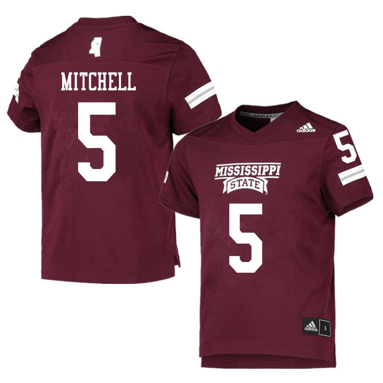 Men #5 Osirus Mitchell Mississippi State Bulldogs College Football Jerseys Sale-Maroon - Click Image to Close
